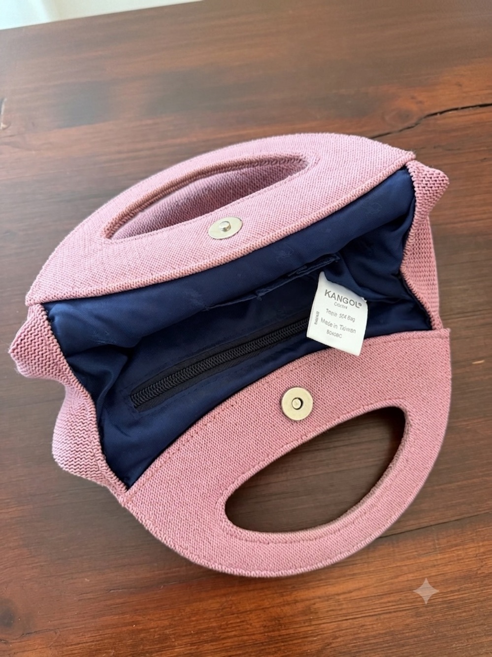 Kangol Tropic 504 Knit Handbag Pink Y2K Slouchy Mini Bag Mini Purse